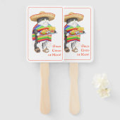 WENDELITO Cinco de Mayo Rectangle Hand Fan Handwaaier (Voorkant en achterkant)