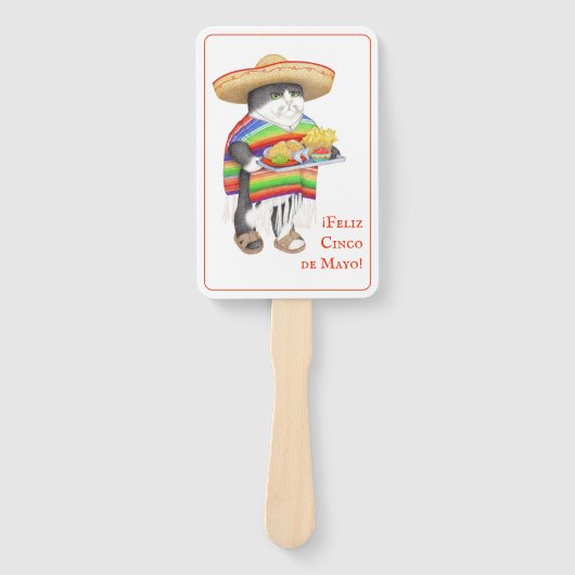 WENDELITO Cinco de Mayo Rectangle Hand Fan Handwaaier (Voorkant)