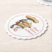 WENDELITO Cinco de Mayo ScallopRound Paper-Onderze Kartonnen Onderzetters (Gekanteld)