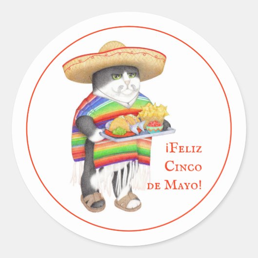 WENDELITO Cinco de Mayo Small Round Stickers (Voorkant)