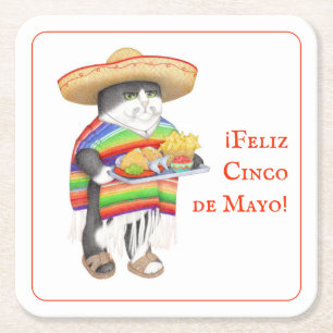 WENDELITO Cinco de Mayo Square Paper Onderzetter