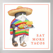 WENDELITO eet meer Tacos 12 x 12 inch Poster (Voorkant)