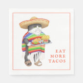 WENDELITO eet meer Tacos Standard Luncheon Napkin Servet (Voorkant)