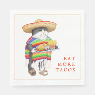 WENDELITO eet meer Tacos Standard Luncheon Napkin Servet