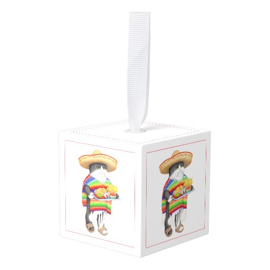 WENDELITO houten kubus Ornament (Voorkant hoekig)