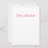 WENDELITO Spaans Kerstmis 5x7 Platte Kaart (Achterkant)