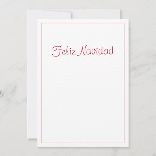 WENDELITO Spaans Kerstmis 5x7 Platte Kaart (Achterkant)