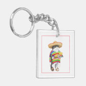 WENDELITO Vierkant Acryl Sleutelhanger (Voorkant Links)
