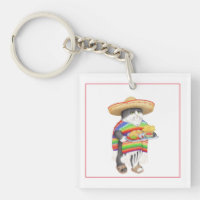 WENDELITO Vierkant Acryl Sleutelhanger