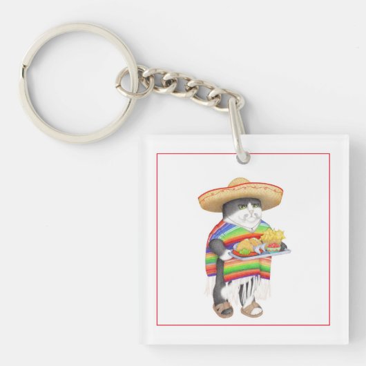 WENDELITO Vierkant Acryl Sleutelhanger (Voorkant)
