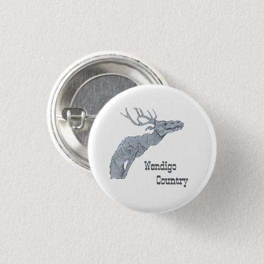 Wendigo Country Algonquian Folklore Button (Voorkant /achterkant)