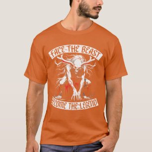 Wendigo Cryptid Facehe Beest Wordt Legende retro T-shirt