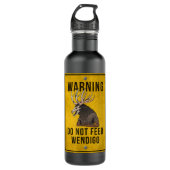 Wendigo Cryptid - voer geen Wendigo-waarschuwingsb Waterfles (Voorkant)