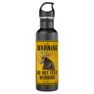 Wendigo Cryptid - voer geen Wendigo-waarschuwingsb Waterfles