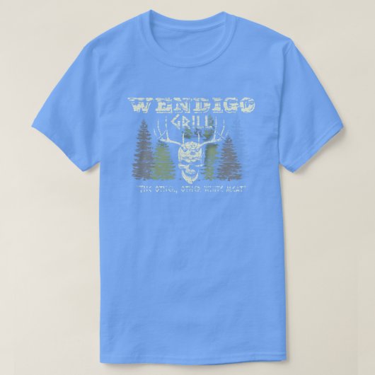 Wendigo Grill verweerd en verdrietig T-shirt (Design voorkant)
