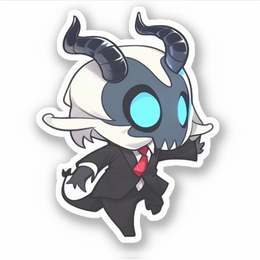 Wendigo in een Suit-Sticker Sticker (Voorkant)