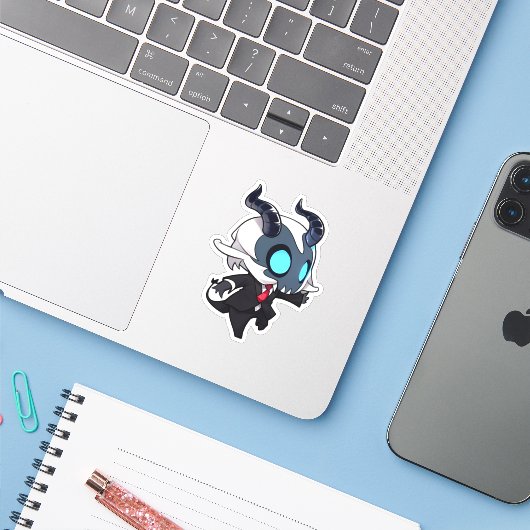 Wendigo in een Suit-Sticker Sticker (Laptop met iPhone)