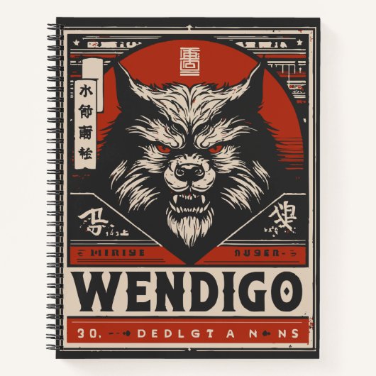 Wendigo Legend | Native Cryptid Art Notitieboek (Voorkant)