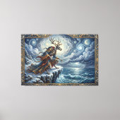 Wendigo Waakt Over Sterrenzeeën Canvas Afdruk (Voorkant)