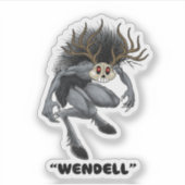 Wendigo "Wendell" Cryptid sticker (Voorkant)