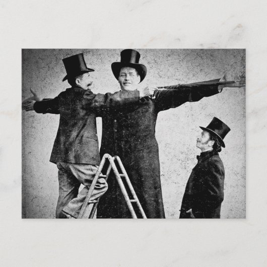 Wendt Cabinet Card Giant Circus Freak Sideshow Briefkaart (Voorkant)