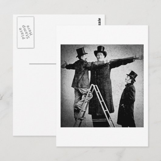 Wendt Cabinet Card Giant Circus Freak Sideshow Briefkaart (Voorkant / Achterkant)