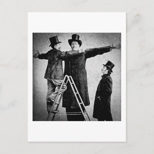 Wendt Cabinet Card Giant Circus Freak Sideshow Briefkaart (Voorkant)