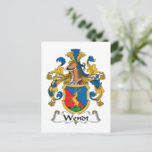Wendt Family Crest Briefkaart (Staand voorkant)