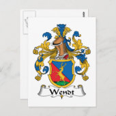 Wendt Family Crest Briefkaart (Voorkant / Achterkant)