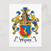 Wendt Family Crest Briefkaart (Voorkant)