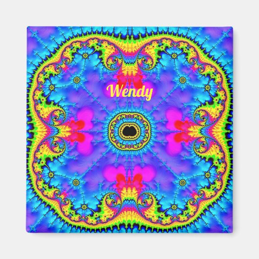 WENDY ~ 3D Fractal Design Fluoro Shades Magnet (Voorkant)