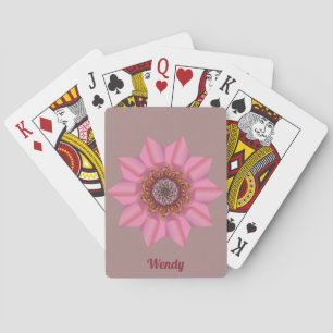 ~ WENDY ~ 3D Roze Ster Ontwerp ~ Origineel Pokerkaarten