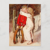 Wendy Kissing Peter Pan Briefkaart (Voorkant)