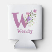 Wendy Naam met een bloemendesign Blikjeskoeler (Achterkant)