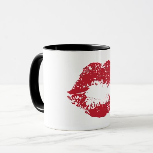 Wendy's Lips Coffee Mok (Voorkant links)