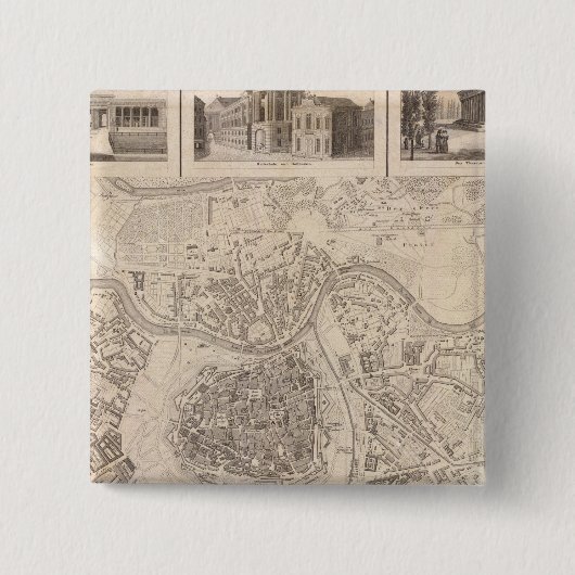 Wenen 2 vierkante button 5,1 cm (Voorkant)