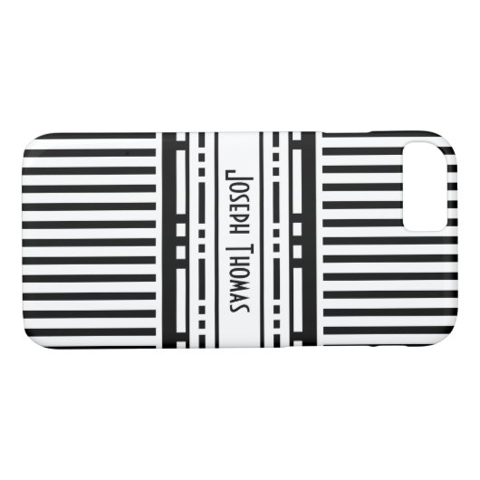Wenen Afscheiding Zwart-witte strepen Case-Mate iPhone Case (Achterkant (Horizontaal))