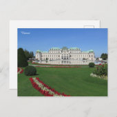 Wenen Belvedere, Oostenrijk Briefkaart (Voorkant / Achterkant)