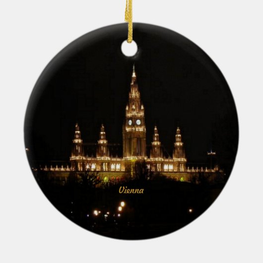 Wenen bij Nacht Keramisch Ornament (Achterkant)