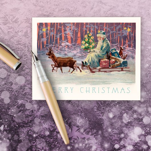 Wenen Bossen Santa Briefkaart