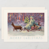 Wenen Bossen Santa Feestdagenkaart (Voorkant / Achterkant)