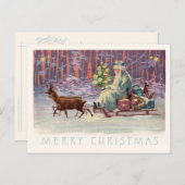 Wenen Bossen Santa Feestdagenkaart (Voorkant / Achterkant)