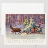 Wenen Bossen Santa Feestdagenkaart (Voorkant / Achterkant)