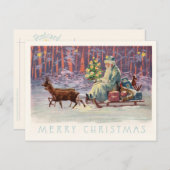 Wenen Bossen Santa Feestdagenkaart (Voorkant / Achterkant)