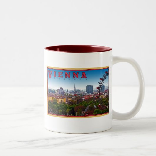 Wenen - Cityscape Tweekleurige Koffiemok (Rechts)