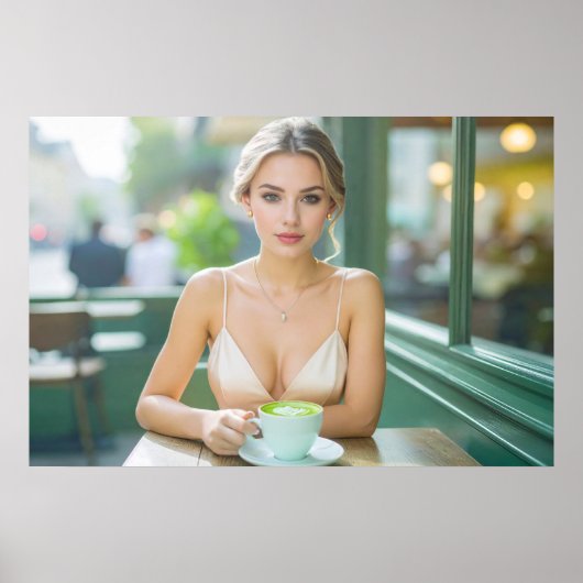 Wenen - COFFEE HOUSE - MATCHA LATTE Poster (Voorkant)