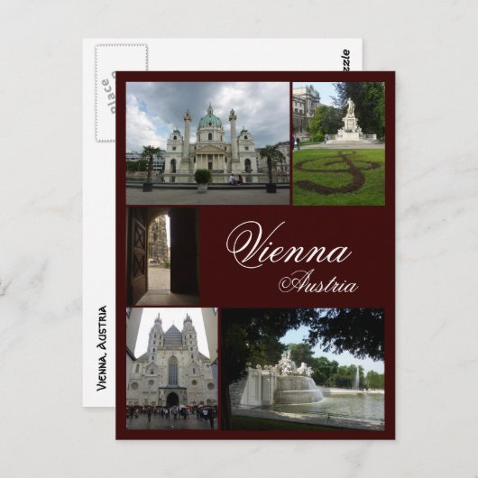 Wenen Collage Briefkaart (Voorkant / Achterkant)