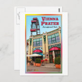 Wenen - Colorful Prater Park Briefkaart (Voorkant / Achterkant)