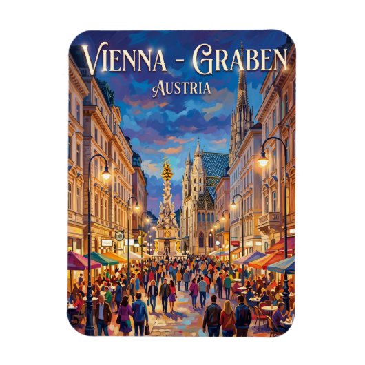 Wenen - Graben Oostenrijk Magneet (Verticaal)