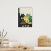 Wenen, illustratie, poster van het vintage-verkeer (Keuken)